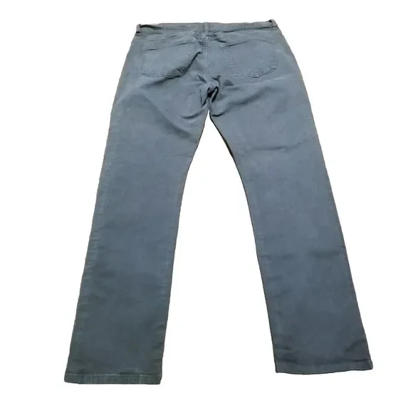 Flint & Tinder Pants Men 34x32 Slim Fit Gray 5-Pocket Straight Stretch (34x30.5) - Picture 3 of 7